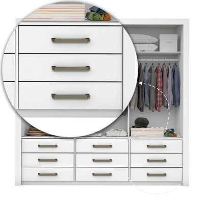 Quarto Completo Casal Anjos Sapateira 2 Portas E Cama Branco