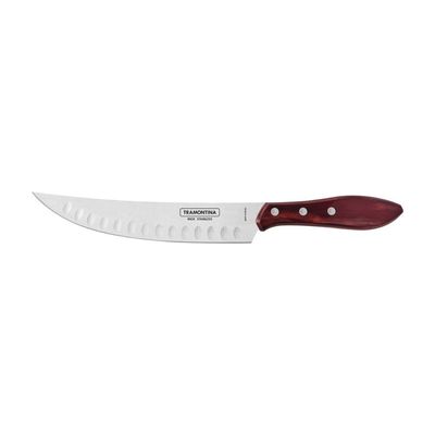 Faca Para Carne Butcher Tramontina Inox Vermelho 8''