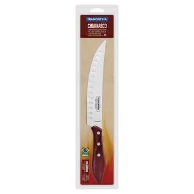 Faca Para Carne Butcher Tramontina Inox Vermelho 8''