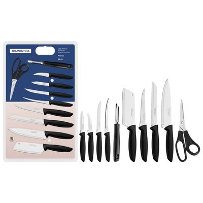 Jogo De Facas Tramontina Plenus Inox Preto 10pçs