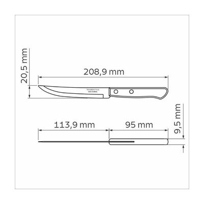 Faca Para Churrasco Tramontina Com Lâmina Castanho 5''
