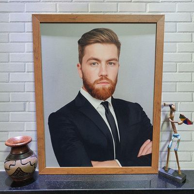 Quadros Barba Barbearia 35cmx45cm Modelo 6