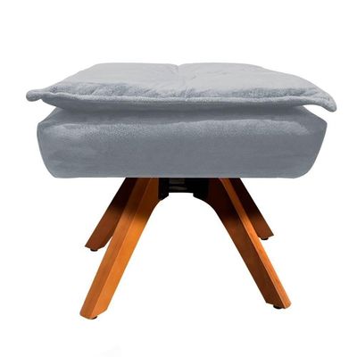 Puff Decorativo Base Giratória Giromad Opla Cinza