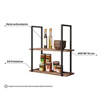 Prateleira Industrial Multiuso Wire Com 2 Tampos Bp 15mm