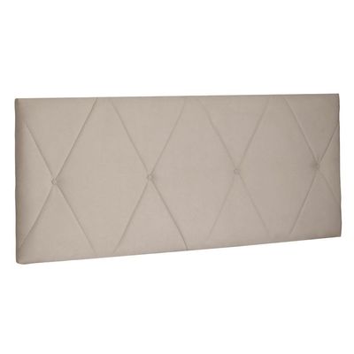 Cabeceira Painel Estofada Cama Box Casal 140cm Suede Bege