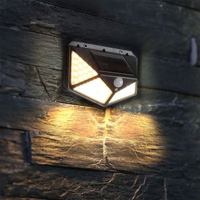 Luminária Energia Solar Cor Branco Quente 3 Funções 100 Led