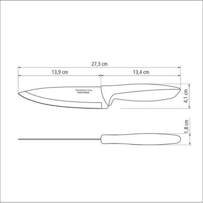 Faca Chef Inox 6 Plenus Preto Tramontina