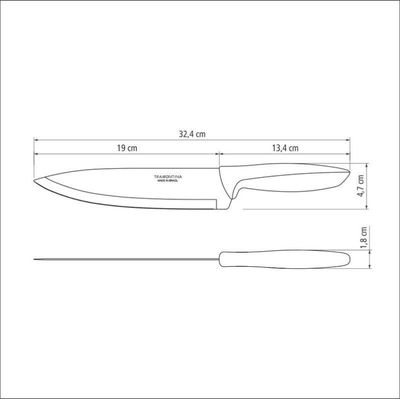 Faca Chef Inox 8 Plenus Branca Tramontina