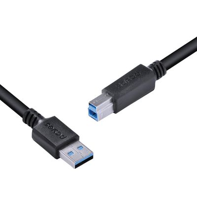 Cabo para Impressora e HD Externo USB a 3.0 Macho para USB B 3.0 Macho 28AWG Puro Cobre 2 Metros