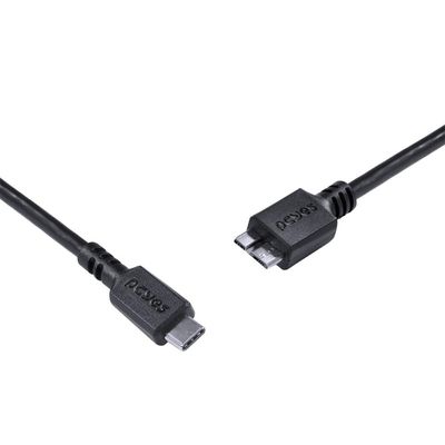 Cabo para HD Externo USB Tipo C para Micro USB B 3.0 1 Metro Preto - P3UCMBP-1