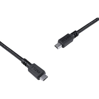 Cabo USB Tipo C para Mini USB B 2.0 para TYPE C Tipo C 1 Metro Preto - PUCMBP-1