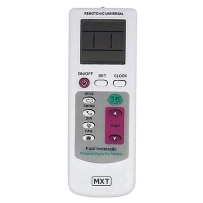 Controle Remoto MXT C01310 AR Condicionado Universal Onetouch