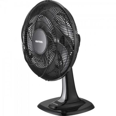 Ventilador de Mesa 40 CM com 6 PAS 127V Turbo 6 PRETO/CINZA Ventisol