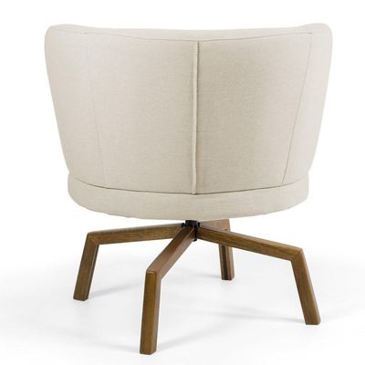 Poltrona Melissa Base Ka Giratória Castanho C-107 Bege