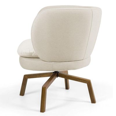 Poltrona Melissa Base Ka Giratória Castanho C-107 Bege