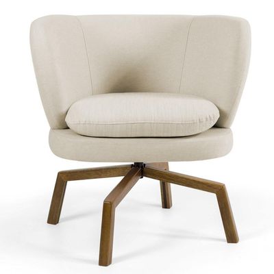 Poltrona Melissa Base Ka Giratória Castanho C-107 Bege