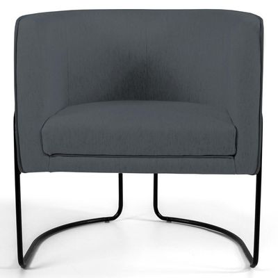 Poltrona Base Aço Betina C-03 Corano Cinza - Domi