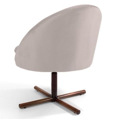 Kit 2 Poltronas Madeira Rafa B-309 Veludo Bege