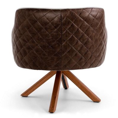 Poltrona Jade Base Giratória B-10 Corano Tressê Linho Bege