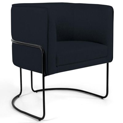Poltrona Base Aço Betina C-05 Corano Preto