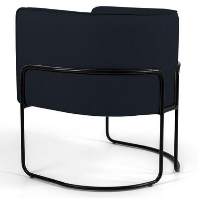 Poltrona Base Aço Betina C-05 Corano Preto