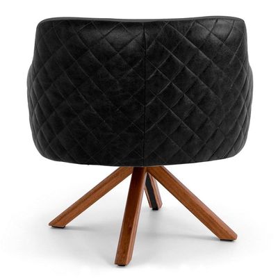 Poltrona Jade Base Giratória C-416 Corano Cinza Escuro
