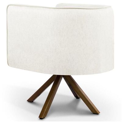 Kit 2 Poltronas  Base Madeira Betina B-309 Veludo Bege
