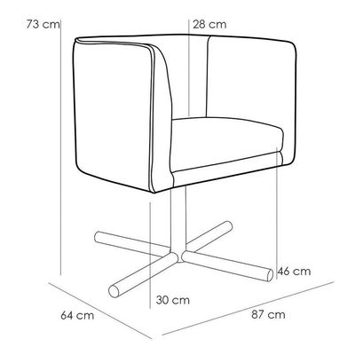 Kit 2 Poltronas Madeira Betina A-48 Linho Flocos