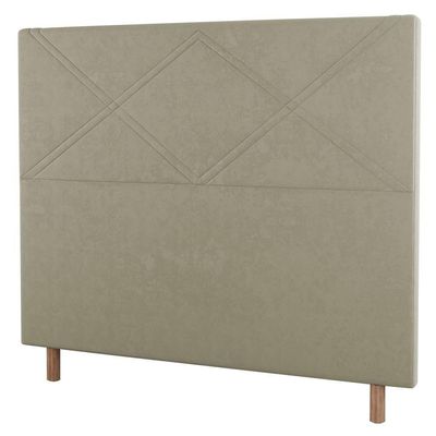 Cabeceira Cama Box Solteiro Cairo 90cm Corano Bege