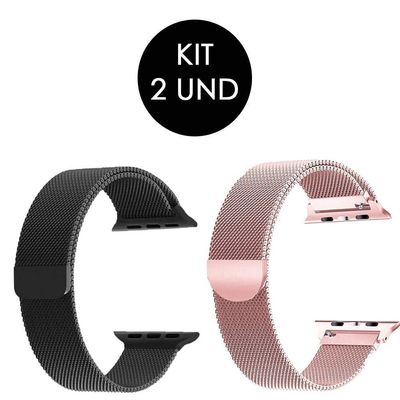 Kit 2 Pulseira Magnetica Relogio Smartwatch Ima Smartband