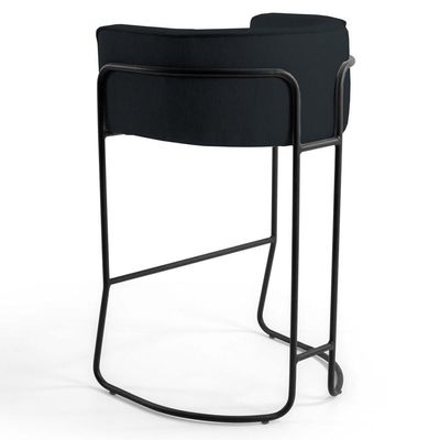 3 Banquetas Base Aço Preto Betina C-05 Black Domi