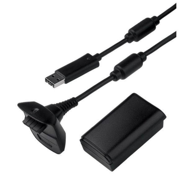 Bateria Recarregável + Cabo Usb P/ Controle Xbox 360