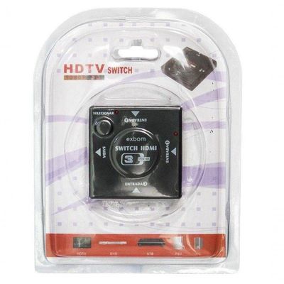 Switch Hdmi Divisor Hub Com 3 Portas Hdmi Full Hd 1080p