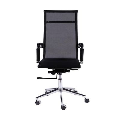 Cadeira De Escritorio Eames Esteirinha Alta Tela Preta