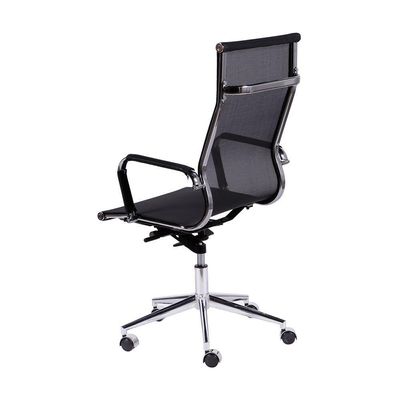 Cadeira De Escritorio Eames Esteirinha Alta Tela Preta