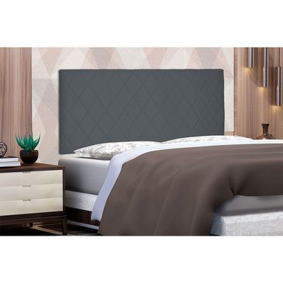 Cabeceira Painel Queen 1,60m Esmeralda Suede Cinza
