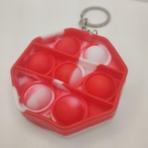 Chaveiro Pop It Anti Estresse Octagonal Relaxamento