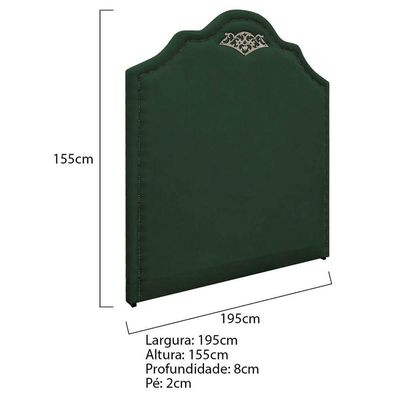 Cabeceira King P02 195cm - Doce Sonho Móveis Verde