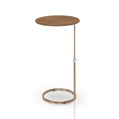 Mesa De Apoio Regulável Base Aço Cobre Estilo Industrial