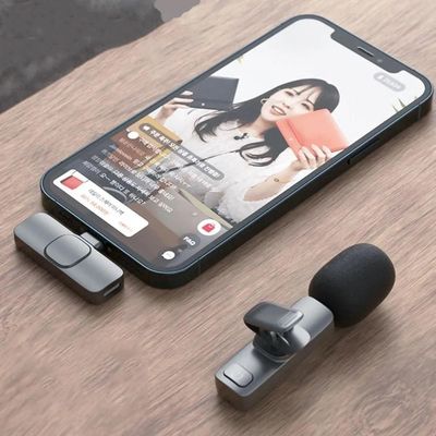Microfone Lapela Sem Fio Compatível Android Galaxy Usb-C Type C