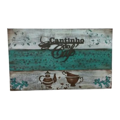 Suporte xícaras canecas Verde 4 ganchos