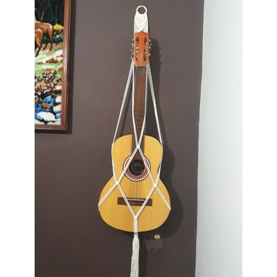 Suporte violão Macramê Cru