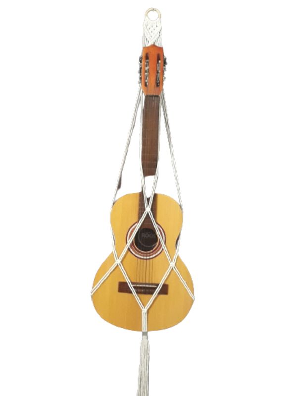Suporte violão Macramê Cru