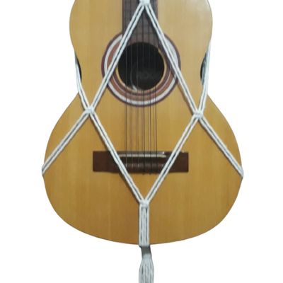 Suporte violão Macramê Cru