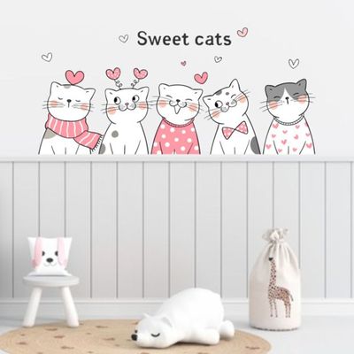 Adesivo de Parede Sweet Cats