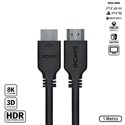 Cabo HDMI ULTRA 2.1 28AWG Puro Cobre 8K 1 Metro - PHM21-1