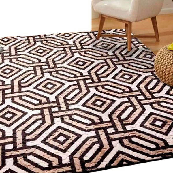 Tapete Flannel Sala Quarto Luxo Macio 2,00x1,40 Marrom