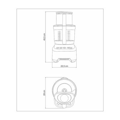 Multiprocessador Slice Pro 3,7L 1200 Watts 110v Tramontina 110