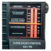 Radio Portatil 2 Faixas AM/FM - RMPFT21ACOM22AC