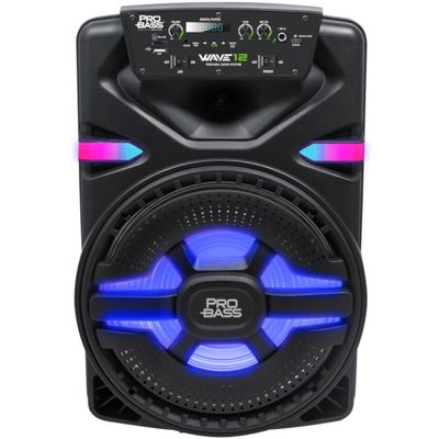 Caixa Amplificada BLUETOOTH/SD/USB Iluminacao de LED 12"" 400W WAVE12